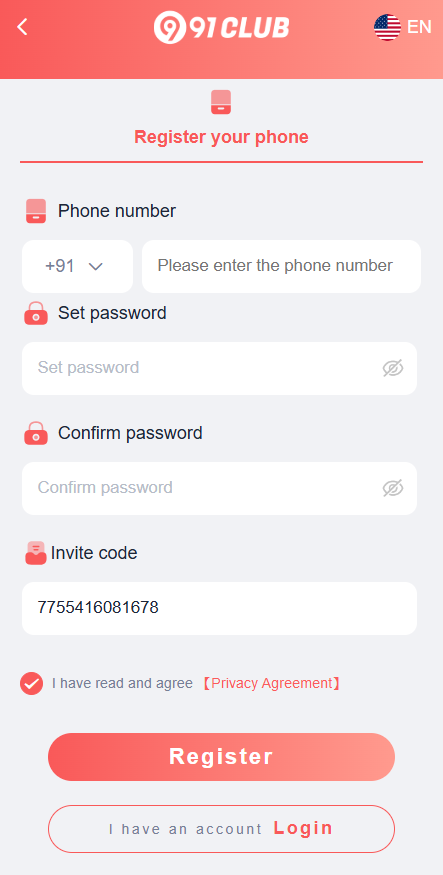 91Club Register